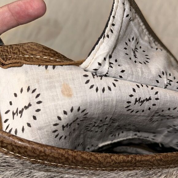 Myra Solidaster Crossbody Shoulder Upcycled Bag Leather Canvas Studded Floral - Picture 12 of 16